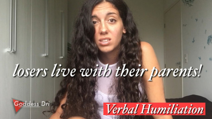 Poster for Losers Live With Their Parents - Goddessdri - Manyvids Star - Verbal Humiliation, Verbal Hardcore Humiliation (Словесное Хардкорное Унижение)