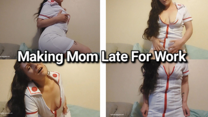 Poster for Making Mom Late For Work - Apr 9, 2022 - Kay Dark - Manyvids Girl - Mommy Roleplay, Cosplay, Amateur Solo (Кей Дарк Любительское Соло)