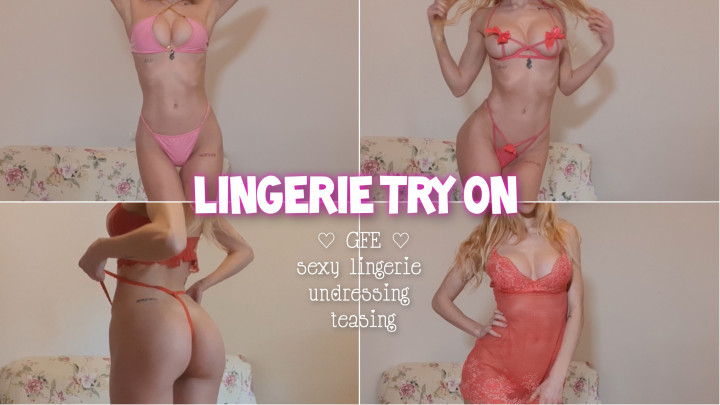 Poster for Girlfriend Sexy Lingerie Try-On - Blondesugar93 - Manyvids Girl - Striptease, Nuditynaked (Стриптиз)