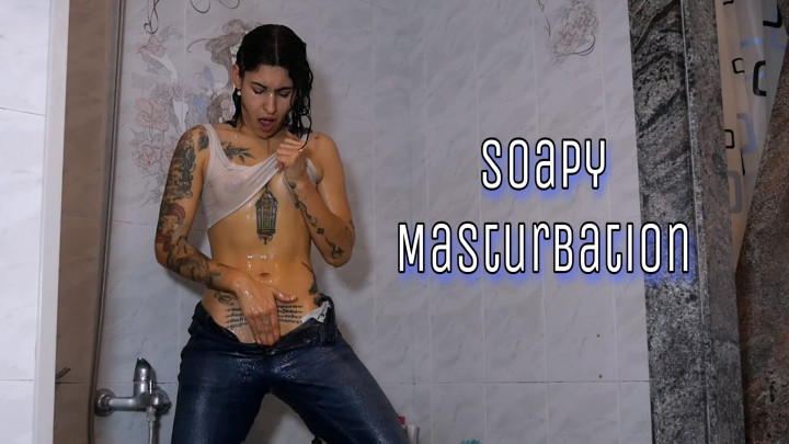 Poster for Manyvids Model - Kristenwylde - Soapy Masturbation In The Shower - Wetandmessy, Wettshirt (Мокрая Рубашка)