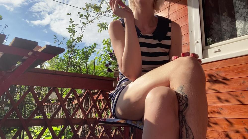 Poster for Cuteblonde666 - Manyvids Model - Cuteblonde666 Smoking Outside Showing My Hairy Pussy - Cuteblonde666, Siterip