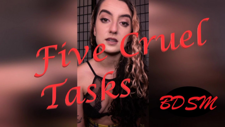 Poster for Manyvids Star - Littlebunnyb - Five Cruel Tasks Custom 2 - Feb 24, 2022 - Orgasm Denial, Bdsm, Spanking (Бдсм)