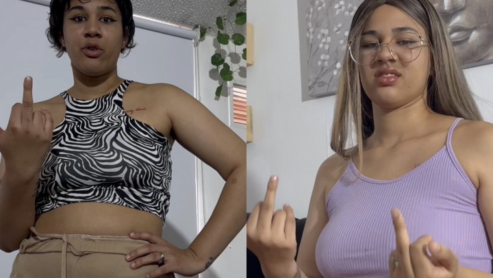 Poster for Manyvids Model - Colombianbigass - 2 Stepdaughters Put You In Your Place - March 26, 2023 - Joi, Verbal Hardcore Humiliation (Джой)