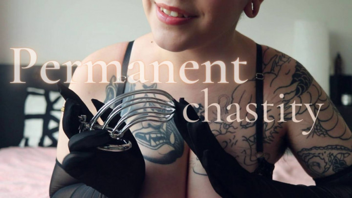 Poster for Manyvids Model - Permanent Chastity By Devillish Goddess Ileana - Devillishgoddess - Bigboobs, Femdompov