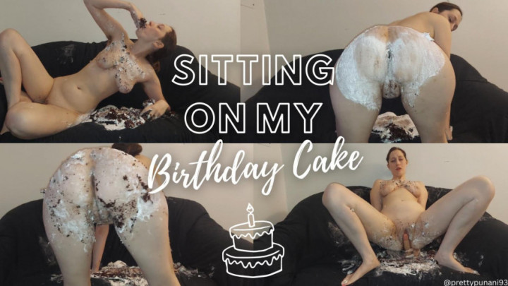 Poster for Lizzymaestro - Manyvids Star - Sitting On My Birthday Cake - Whippedcreamfetishh, Happybirthday, Food (Взбитые Сливки Фетиш)