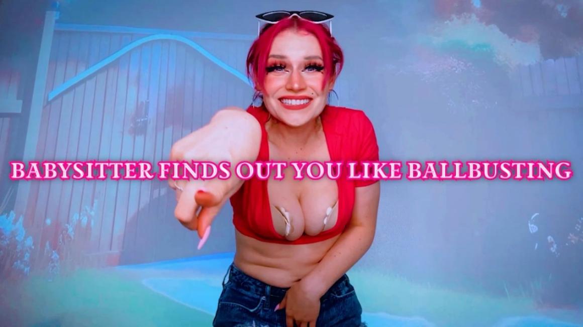 Poster for Manyvids Model - Babysitter Finds Out You Like Ballbusting - Starry Yume - Ball Busting, Arrogant Woman (Звездная Юмэ Лопание Шаров)