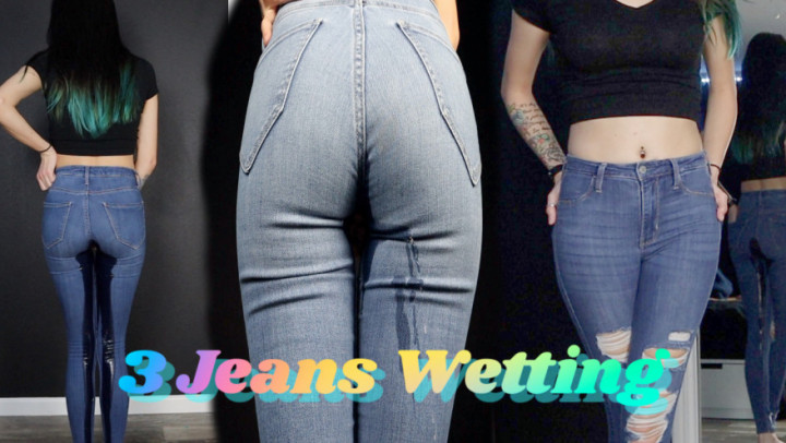 Poster for Pissing In My Jeans Three Times - Dec 18, 2020 - Liz Raw - Manyvids Girl - Wet Look, Jeans/Pants Wetting, Pee (Лиз Роу Писать)