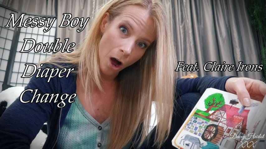 Poster for Messy Boy Double Diaper Change - April 01, 2022 - Theharlothouse - Manyvids Star - Diaper, Mommy Roleplay (Подгузник)