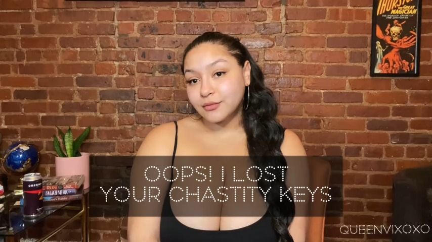 Poster for Oops! I Lost Your Chastity Keys - Apr 8, 2021 - Queenvixoxo - Manyvids Star - Chastity Devices, Chastity (Приспособления Для Целомудрия)