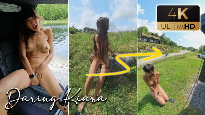 Poster for Daring Kiara - Driving And Walking In Public Without Cloths Part 3 - September 16, 2023 - Manyvids Girl - Public Outdoor, Embarrassed Naked Female, Public Nudity (Дерзкая Киара Общественный Открытый)