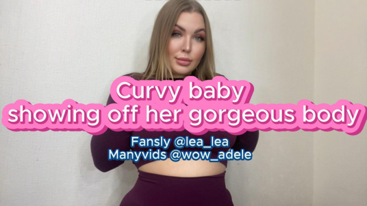 Poster for Wow_Adele - Manyvids Star - Curvy Baby Showing Off Her Gorgeous Body - Leggings, Curvy (Изогнутый)