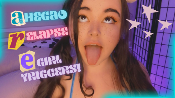 Poster for Ahegao Relapse - Egirl Triggers - Darlingkiyomi - Manyvids Model - Egirl, Femdom (Фемдом)