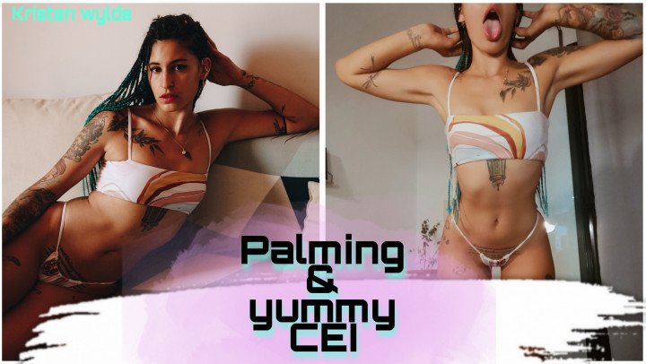 Poster for Manyvids Star - Palming And Yummy Cei - Kristenwylde - Jerkoffinstruction, Joi