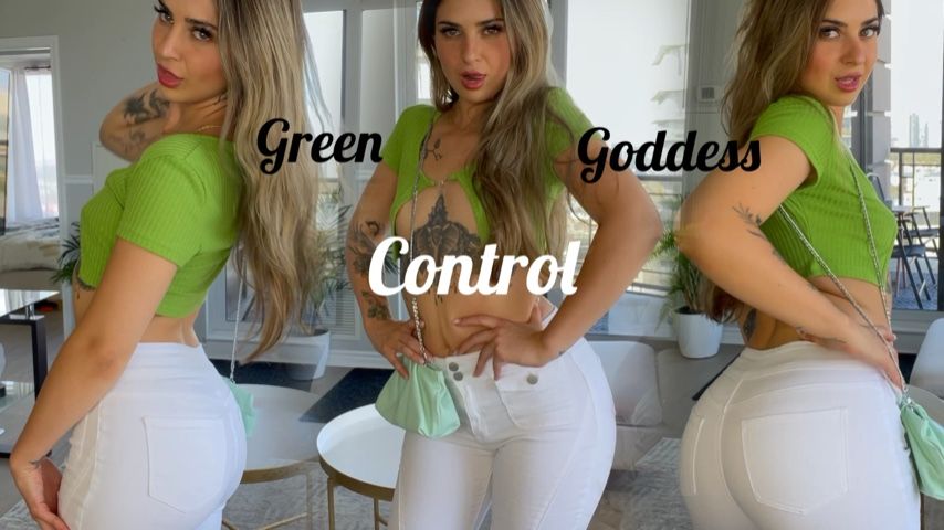 Poster for Prrincess Cherry - Green Goddess Control - July 25, 2022 - Manyvids Model - Female Domination, All Natural, Mesmerize (Принцесса Вишня Женское Доминирование)