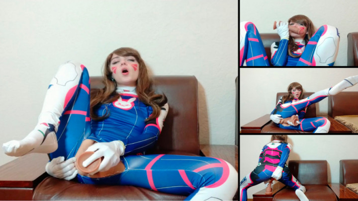 Poster for D.Va Cosplay - Play With A Big Dildo - Jul 13, 2020 - Lil Cosplay Slut - Manyvids Model - Cosplay, Dildos (Лил Косплей Шлюха Фаллоимитаторы)