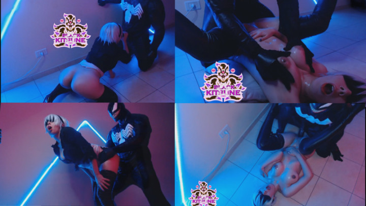 Poster for Manyvids Girl - Venom Vs 2B :Blowjob And Hard Fuck - Black Kitsune - Cosplaying, Lotionoilfetish (Черный Кицунэ Косплей)