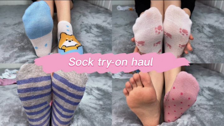 Poster for Sock Try-On Haul - Dogwife - Manyvids Star - Kink, Socks, Taboo (Носки)