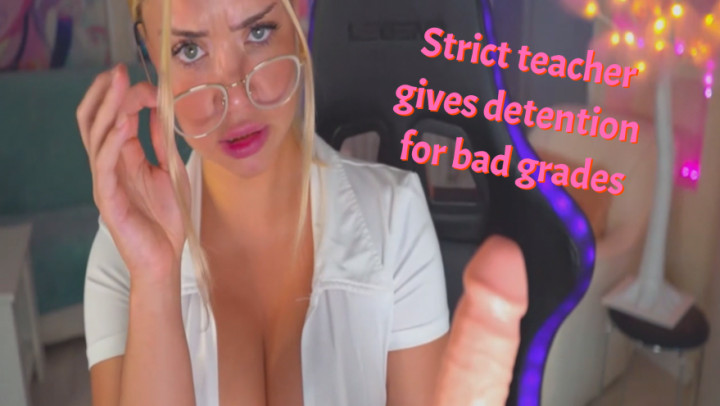 Poster for Miamelone - Strict Teacher Gives Detention - March 20, 2023 - Manyvids Star - College, Female Domination, School Uniform (Школьная Форма)