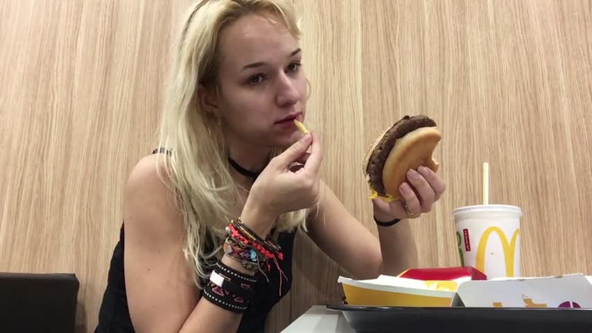 Poster for Manyvids Girl - Goddess Vanessa - Public Stuffing - Facestuffing / Overeating, Bloated Belly (Богиня Ванесса Вздутый Живот)