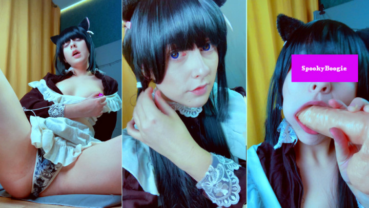 Poster for Maid Chocola Plays With Brother'S Cock - Manyvids Girl - Spookyboogie - Uniform, Cosplay, Pov Blowjob (Косплей)