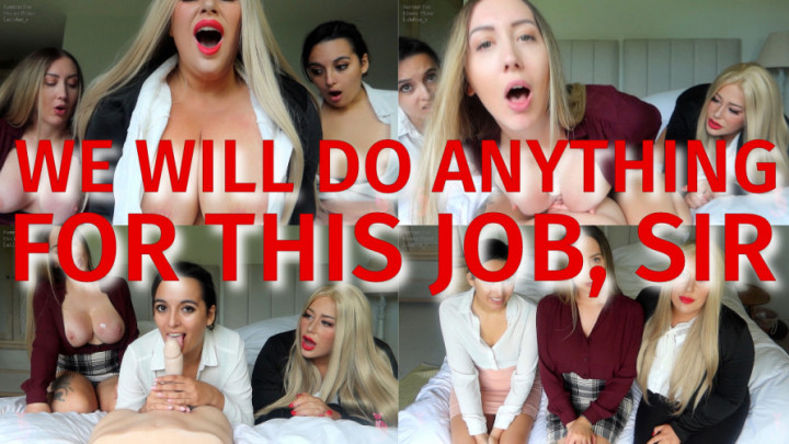 Poster for Manyvids Girl - We Will Do Anything For This Job Sir - Summer Fox - Titjobs, Blowjob, Female Desperation (Летняя Лиса Минет)