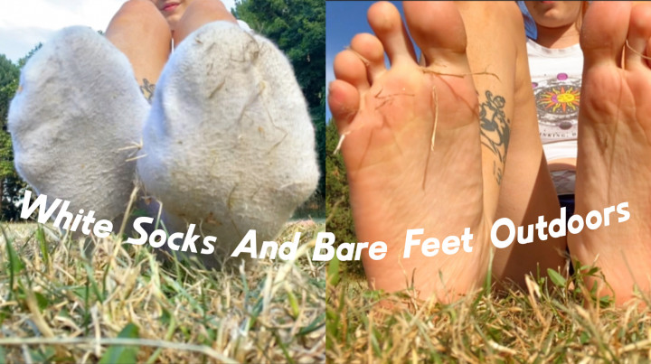 Poster for Mikisayshi - White Socks And Bare Feet Outdoors - Manyvids Star - Sfw, Socks (Микисайши)