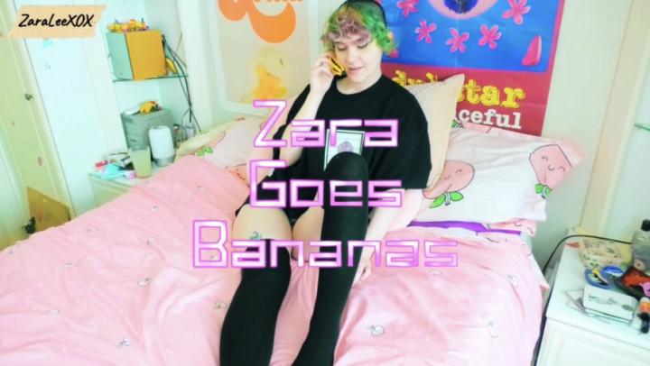 Poster for Zara Lee Xox - Zara Goes Bananas - Music Masturbation With A Fruity Twist - Jul 25, 2023 - Manyvids Model - British, Fingering, Masturbation (Зара Ли Xox Мастурбация)