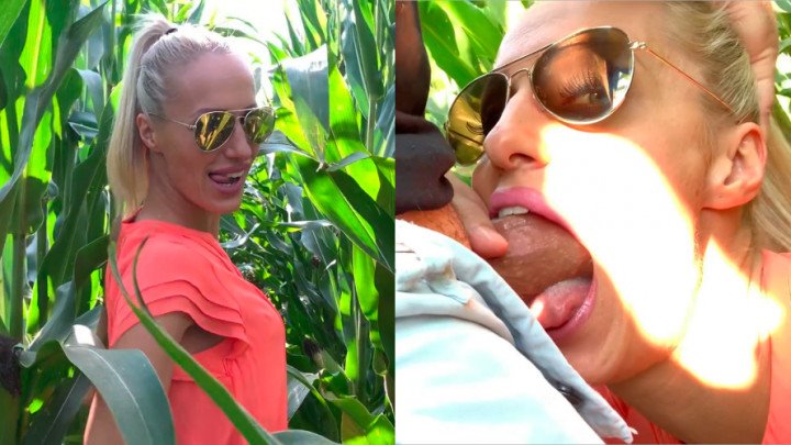 Poster for Manyvids Girl - Throat Goat Amateur Blonde Facefucked In Cornfield - Throat Goat - Face Fucking, Deepthroat (Горлохват Трахаться Лицом)