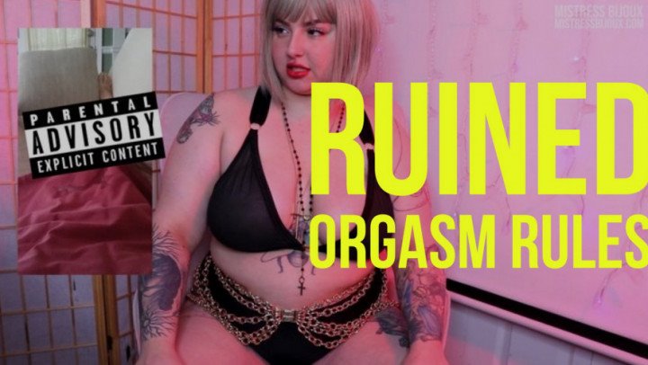 Poster for Mistressbijoux - Manyvids Star - Mistressbijoux Ruined O Rules - Ruined Orgasms, Femdom (Испорченные Оргазмы)