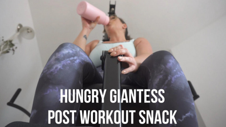 Poster for Sashacurves - Manyvids Model - A Post Workout Snack For A Hungry Giantess - August 26, 2023 - Unaware Giantess, Uvula Fetish (Фетиш Язычка)