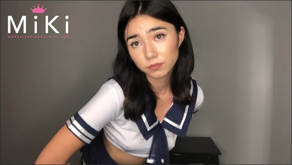 Poster for Princess Miki Aoki Blackmail Hot Student Catches Pervy Teacher On Camera 1080P - Manyvids Model - Princess Miki Aoki - Femdom, Milking, Forced Bi (Принцесса Мики Аоки Фемдом)