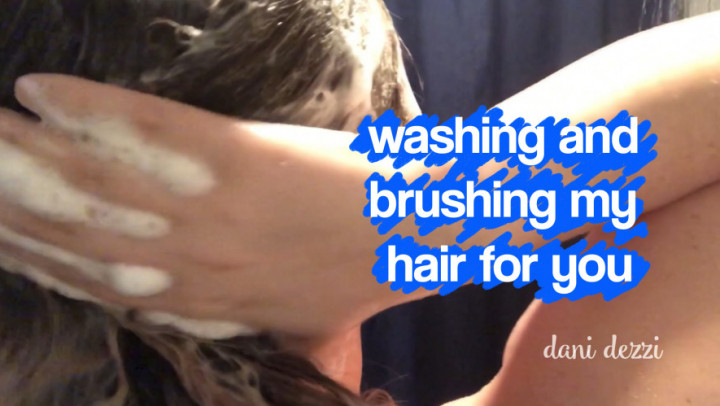 Poster for Washing And Brushing My Hair For You - May 13, 2019 - Danidezzi - Manyvids Model - Long Hair, Hair (Данидеззи Волосы)