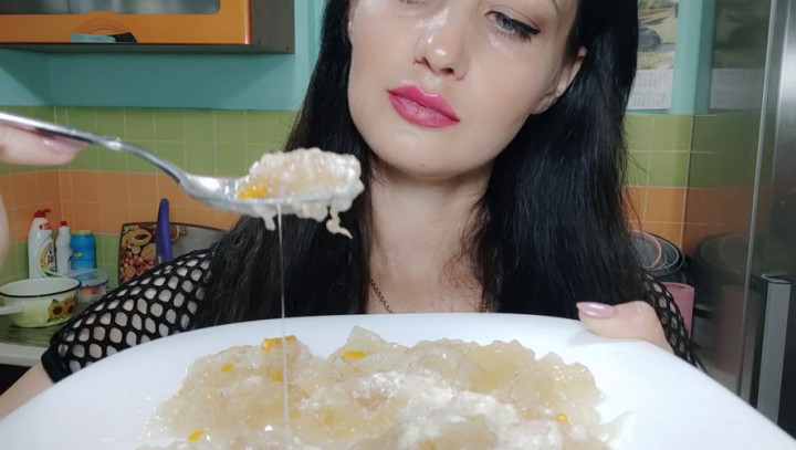 Poster for Juliacrown - Manyvids Girl - Blackmail With Disgust Food Meat Jelly Cook - Food, Slavetraining (Еда)