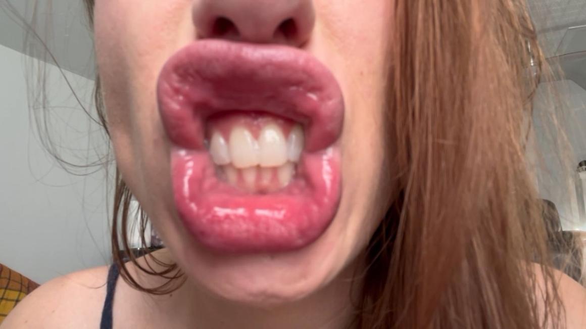 Poster for Square Lip Close-Up - August 12, 2023 - Manyvids Girl - Jadenrayne - Extreme Close-Ups, Smell Fetish, Spit Fetish (Крупные Планы)