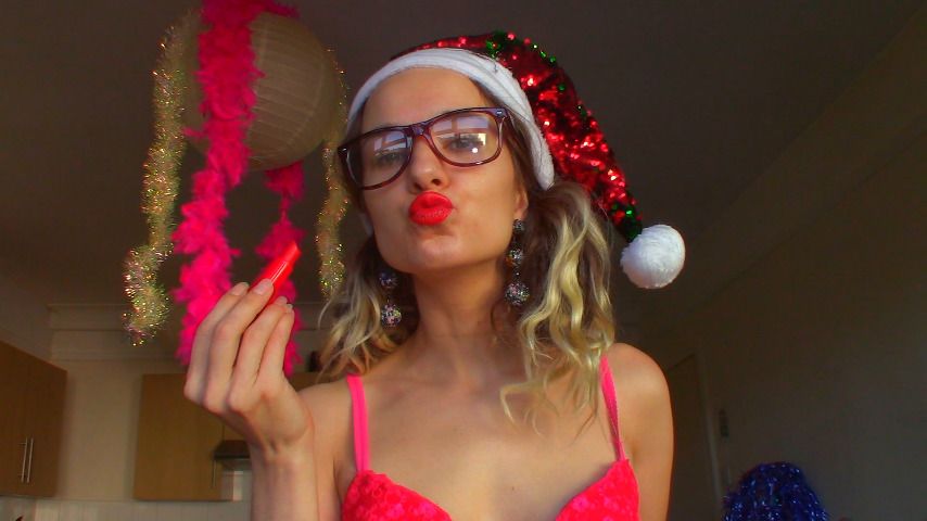 Poster for Manyvids Girl - Goddess Vanessa - Red Lipstick Santa Mesmer Joi - Lips, Eye Glasses, Lipstick (Богиня Ванесса Очки Для Зрения)