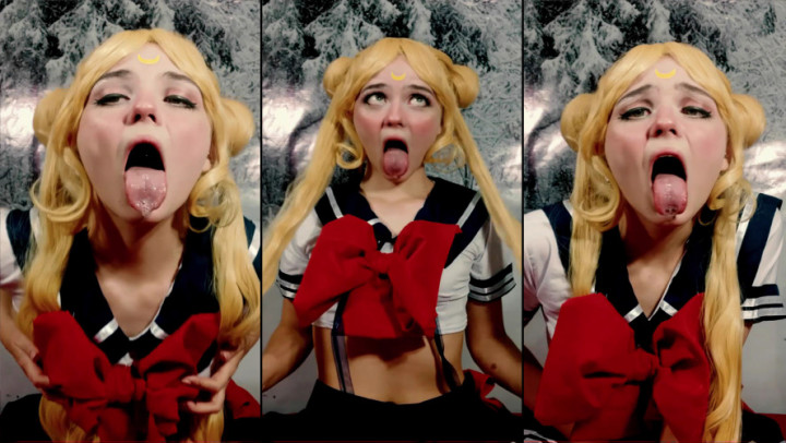 Poster for Lil Cosplay Slut - Sailor Moon Cosplay: Ahegao - May 25, 2020 - Manyvids Girl - Ahegao, Cosplay, Spit Fetish (Лил Косплей Шлюха Косплей)