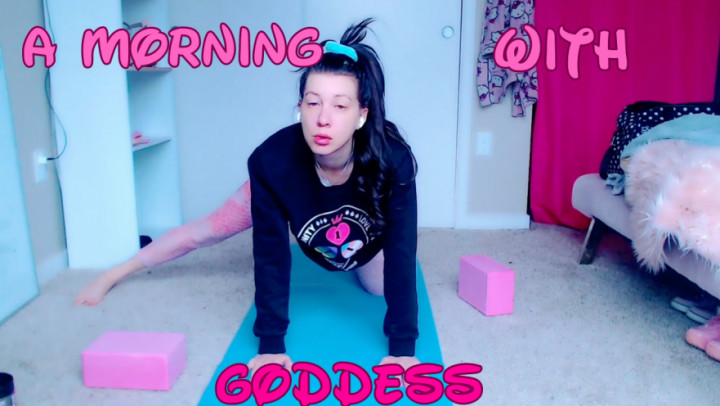 Poster for Manyvids Girl - A Morning With Goddess - Allforlucky - Workout, Sfw, Voyeur (Тренировка)