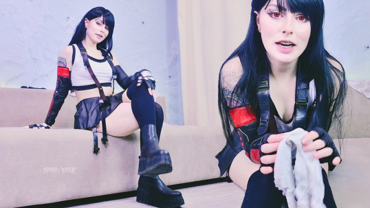 Poster for Spookyboogie - Tifa Lockhart Masturbates With Panties In Her Pussy - Manyvids Girl - Cosplay, Panty Stuffing (Начинка Для Трусиков)