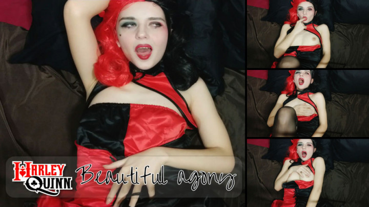 Poster for Lil Cosplay Slut - Manyvids Girl - Harley Quinn Cosplay: Beautiful Agony - Feb 5, 2020 - Face Fetish, Fetish Art, Cosplay (Лил Косплей Шлюха Фетиш-Искусство)