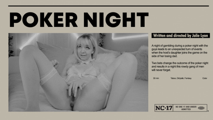 Poster for Jolie Lyon - Poker Night With Daddy And His Friends - Manyvids Girl - Fantasy, Taboo, Family (Джоли Лион Табу)