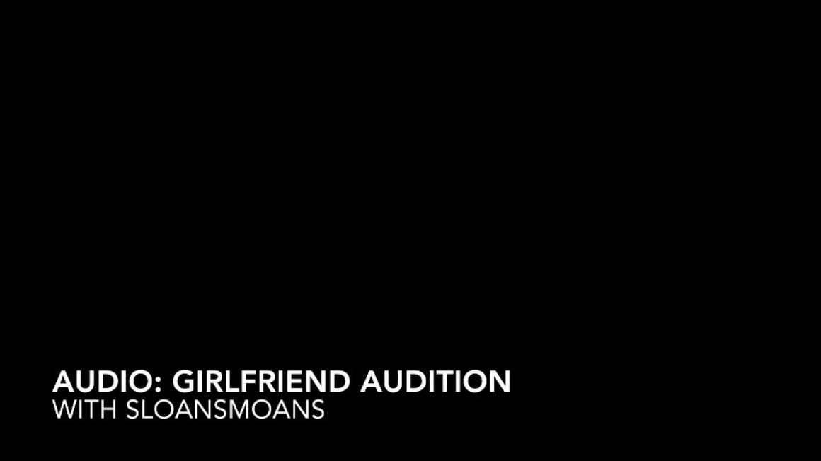 Poster for Audio: Girlfriend Audition - August 15, 2023 - Sloansmoans - Manyvids Girl - Mutual Masturbation, Audio Only (Взаимная Мастурбация)