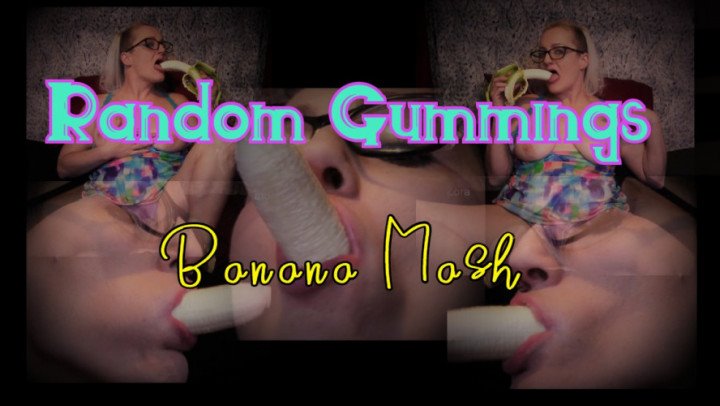 Poster for Goddesszora Random Gummings 2 Banana Mash - Goddesszora - Manyvids Star - Mouth Fetish, Tongue Fetish, Fetish (Богинязора Фетиш Рта)