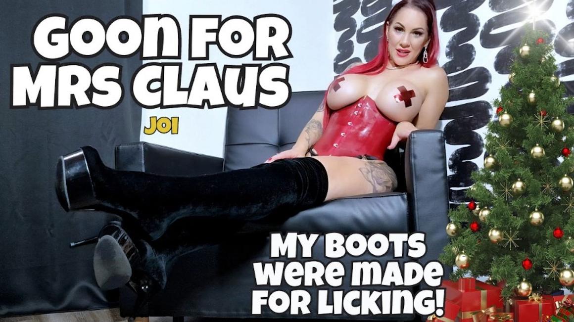 Poster for Goon For Mrs Claus Joi - Manyvids Girl - Ruby_Onyx - Bootdomination, Shoeandbootworship (Поклонение Обуви И Сапогам)