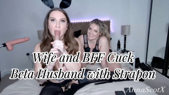 Poster for Manyvids Star - Wife And Bff Cuck Beta Husband With Strapon - Annascotx - Cuckolding, Livecams, Strapon