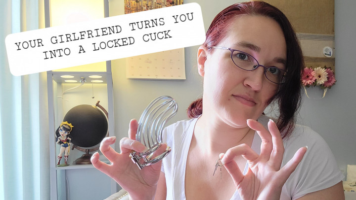 Poster for Alleriamystic - Manyvids Model - Your Gf Turns You Into A Locked Cuck - July 21, 2021 - Cuckolding, Key Holding & Chastity, Sph