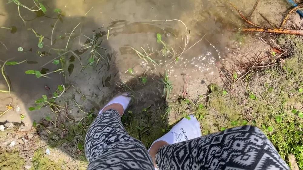 Poster for Clean And Muddy Socks - Lauranvickers - Manyvids Star - Dirty Feet, Mud & Quicksand Sinking (Погружение В Грязь И Зыбучие Пески)