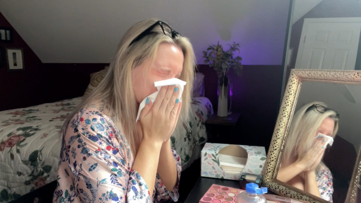 Poster for Manyvids Model - Hair, Makeup, Sneezing, And Nose Blowing - Sneezegoddess - Noseblowing, Mucophilia (Мукофилия)