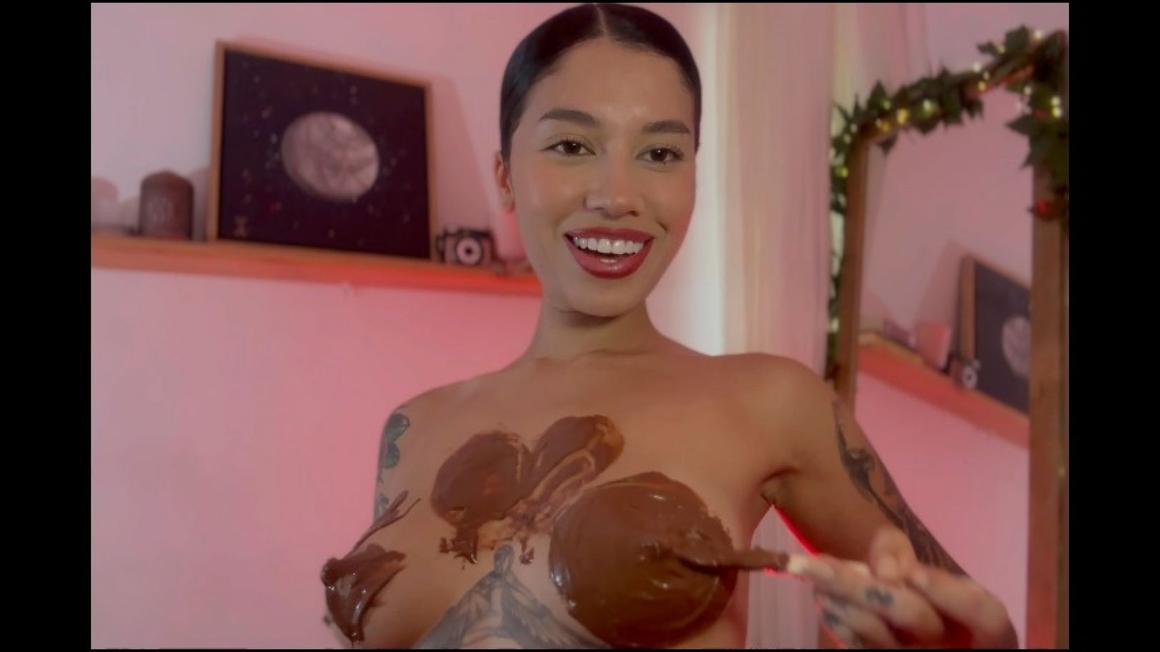 Poster for Jessica Alvarez - Chocolate Love And Friendship - Manyvids Model - Friends, Colombia (Джессика Альварес Друзья)