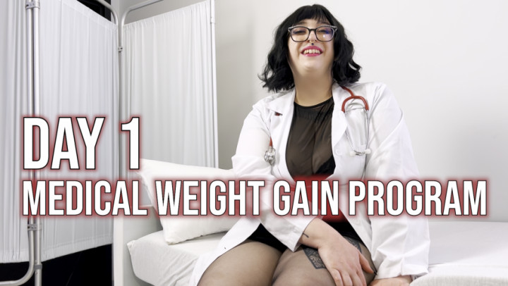 Poster for Medical Weight Gain Program - Day 1 - Sit Down With Your Dr - Goddessglutton - Manyvids Girl - Medical Fetish, Gaining Weight, Feeder/Feedee (Набор Веса)