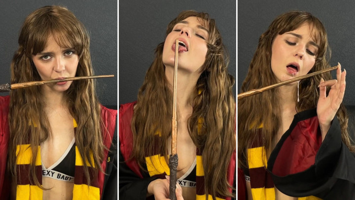 Poster for Manyvids Girl - Lil Cosplay Slut - Hogwarts Legacy - Hermione'S Oral Tricks - Mar 6, 2023 - Cosplay, Blowjob (Лил Косплей Шлюха Косплей)